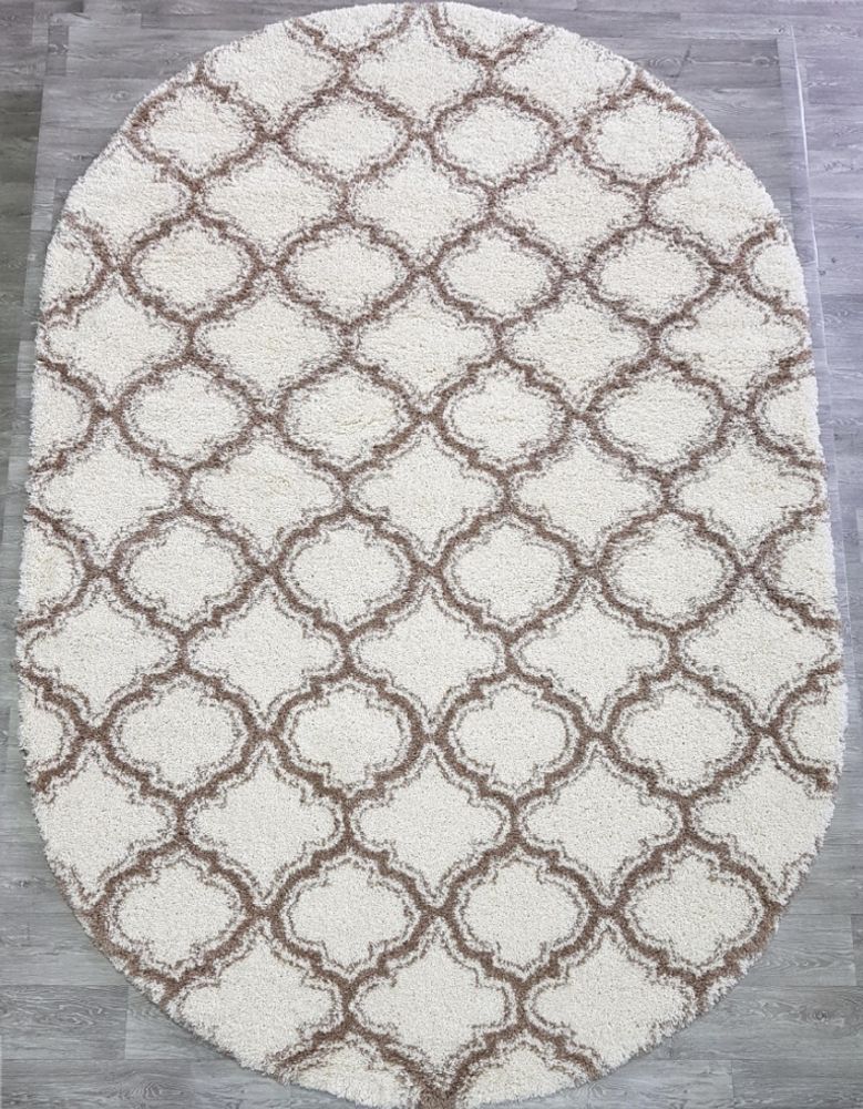 Shaggy Xxx 36267A WHITE \ BEIGE Овал