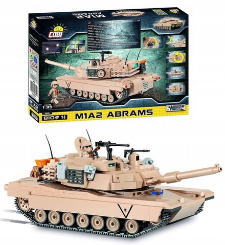 Конструктор пластиковый Cobi M1A2 Abrams - Танк Абрамс 810эл. - Коби 2619