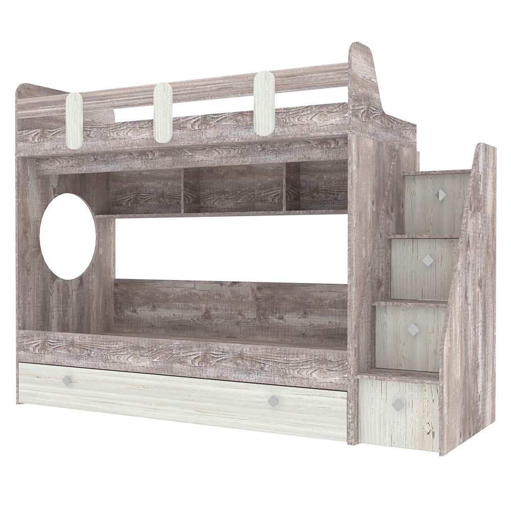 Кровать двухъярусная КарИВи Фортуна-3 Бетон Винтерберг