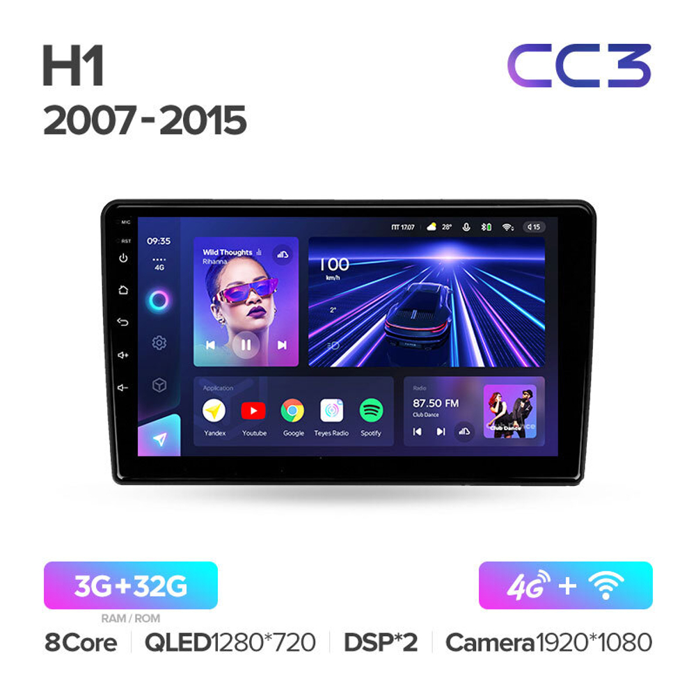 Teyes CC3 9" для Hyundai H1 2007-2015