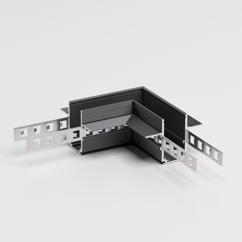 Коннектор угловой Elektrostandard Slim Magnetic для встраиваемого шинопровода под ГКЛ 12,5мм 85212/00 черный