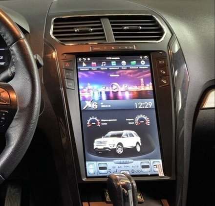 Магнитола для Ford Explorer 2011-2019 (без SYNC) - Carmedia ZF-1263-DSP ("Тесла-Стиль") на Android 9, 6-ТУРБО ядер, 4ГБ-64ГБ