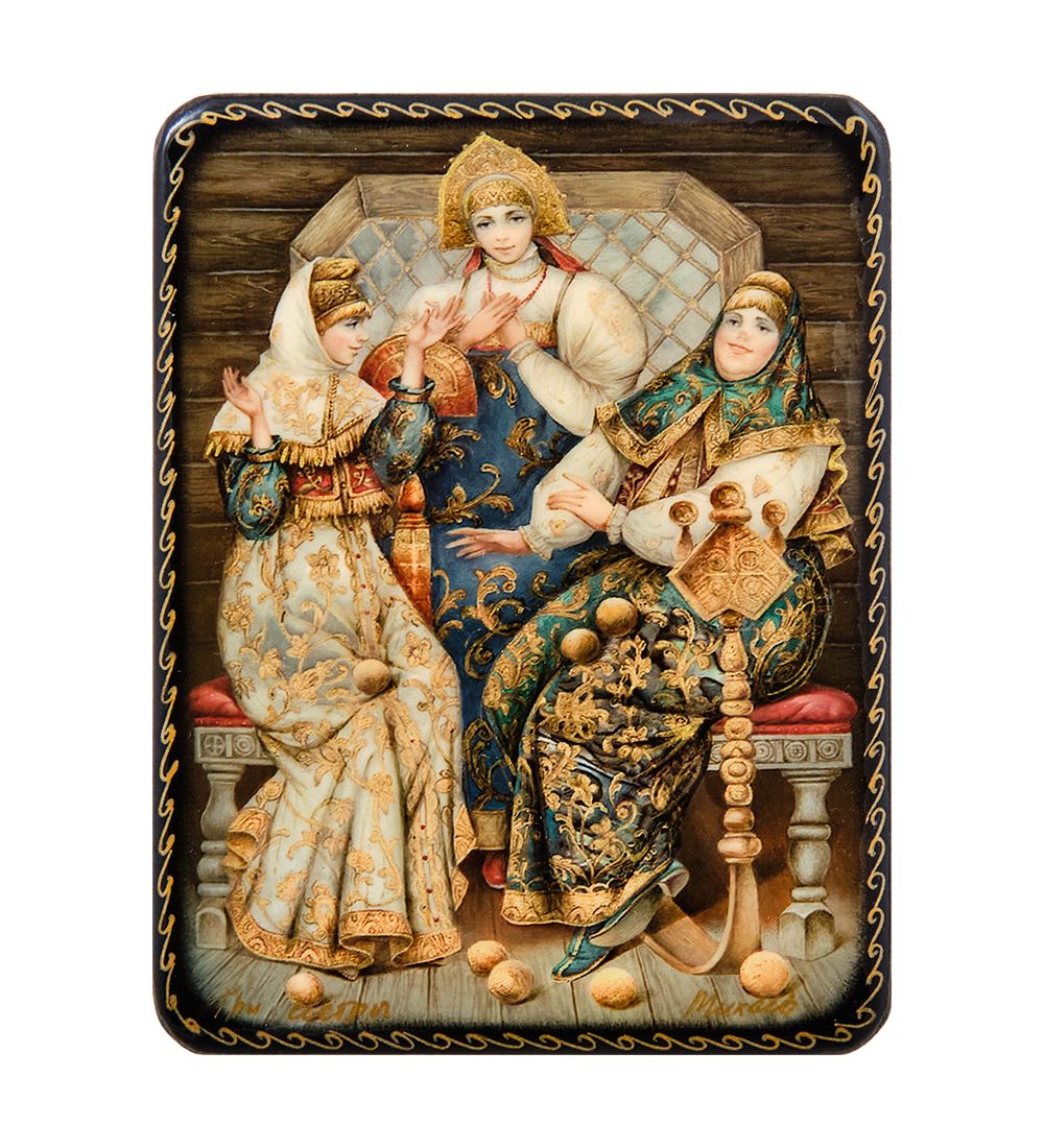 ШК-19/47 Шкатулка в технике декупаж «Три сестры» (10х8х3,5)