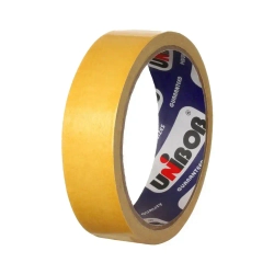 Клейкая лента Unibob, Двухсторонний скотч на основе полипропилена, 160 мкм 25 мм * 10 м