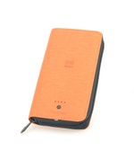 Стильный оранжевый кошелёк-органайзер 20,5х11х3 см Pierre Cardin (Пьер Кардэн) MK037-6 с аккумулятором Power Bank 4000 mAh в подарочной коробке