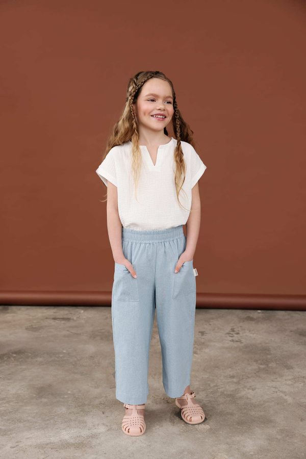 Брюки кюлоты хлопковые 