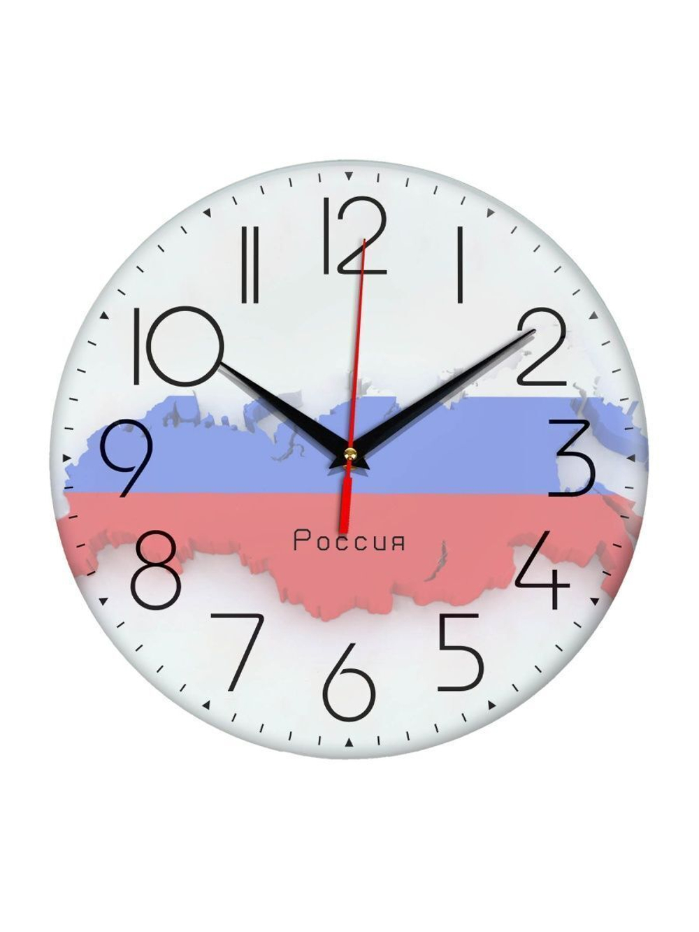 часы с символикой "России - флаг в форме карты РФ" (-)