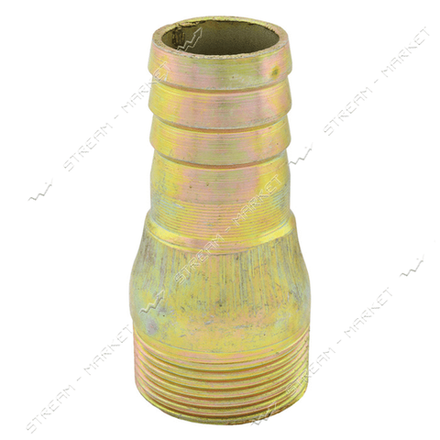 Штуцер стальной анодированный, наружняя резьба Ø 25мм-20мм