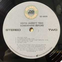 Винтажная виниловая пластинка LP Keith Jarrett Trio Somewhere Before (USA 1981)