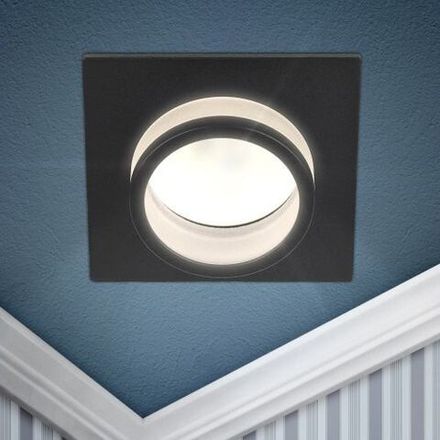 Светильник встраиваемый алюм. KL88 BK MR16/GU5.3 черн. Эра Б0054355