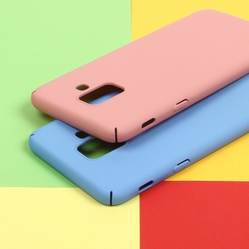 Панель матовая Soft Touch для Samsung Galaxy A6 (2018), 010659 Голубой