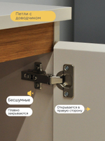 Кухонный модуль напольный 60х60х85, Виго, под мойку, со столешницей, тумба под раковину с дверью, на ножках, серый / дуб, Dipriz