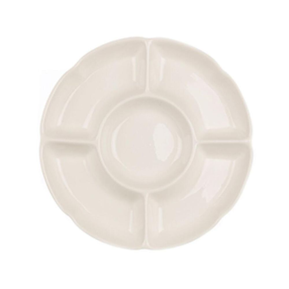 Менажница d 24 см 5 отделений белая фарфор P.L. Proff Cuisine [4]