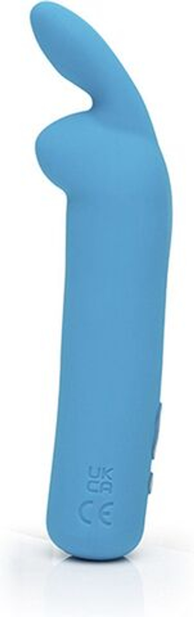 Голубая вибропуля с ушками Rechargeable Rabbit Ears Bullet Vibrator (Цвет: голубой)