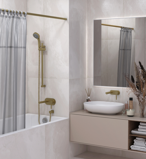 Карниз для ванной Сунержа прямой / L 1500