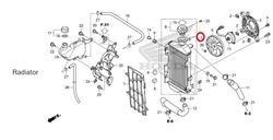 19010-KZZ-J01. RADIATOR COMP. Radiator Honda CRF250L, Rally250, 2017-2020