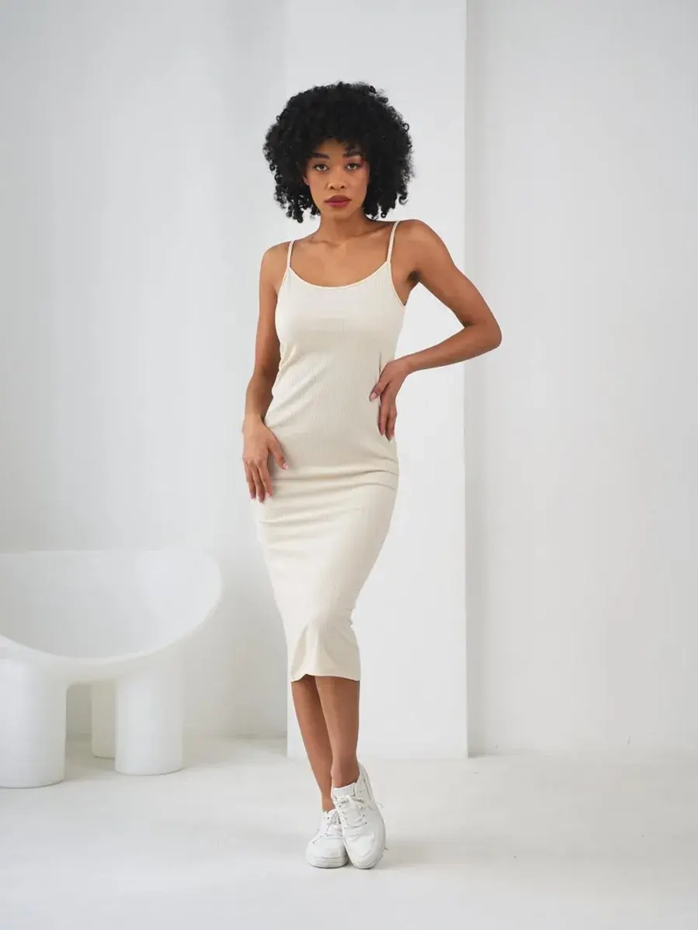 Платье летнее трикотажное лапша