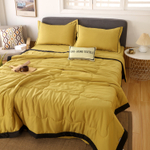 Комплект постельного белья Однотонный Сатин с Одеялом (простынь на резинке) FBR009