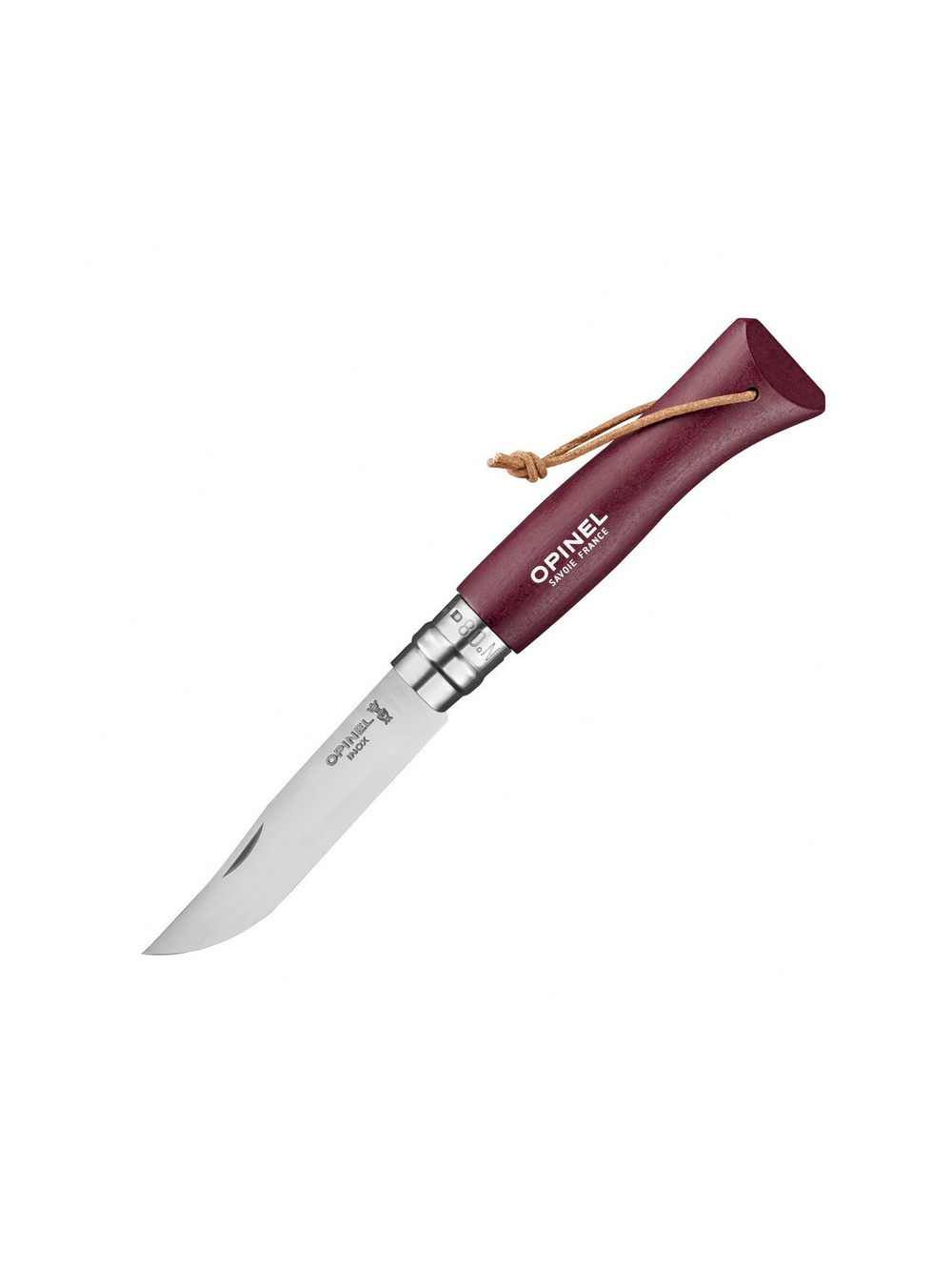Нож Opinel №8 Trekking, нержавеющая сталь, бордовый, 002213