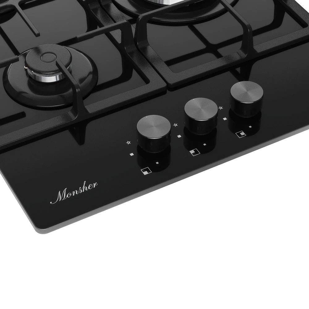 Встраиваемая газовая варочная панель Monsher MGG 43 Noir