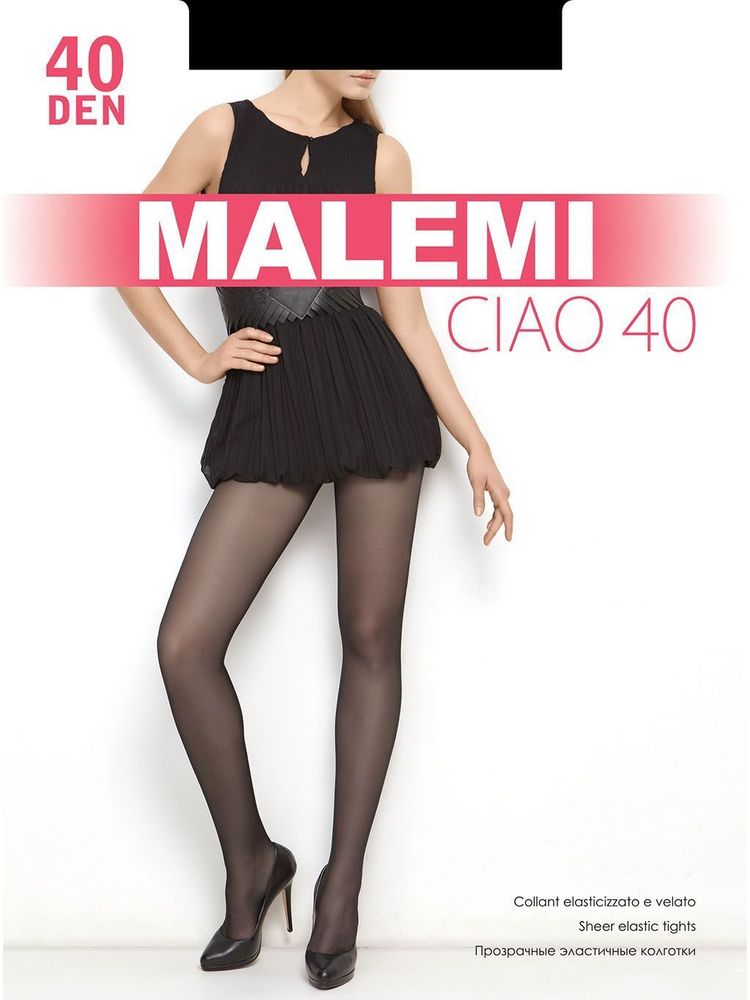 Malemi Ciao колготки класс. с шортиками 40 den nero р.3 (M)