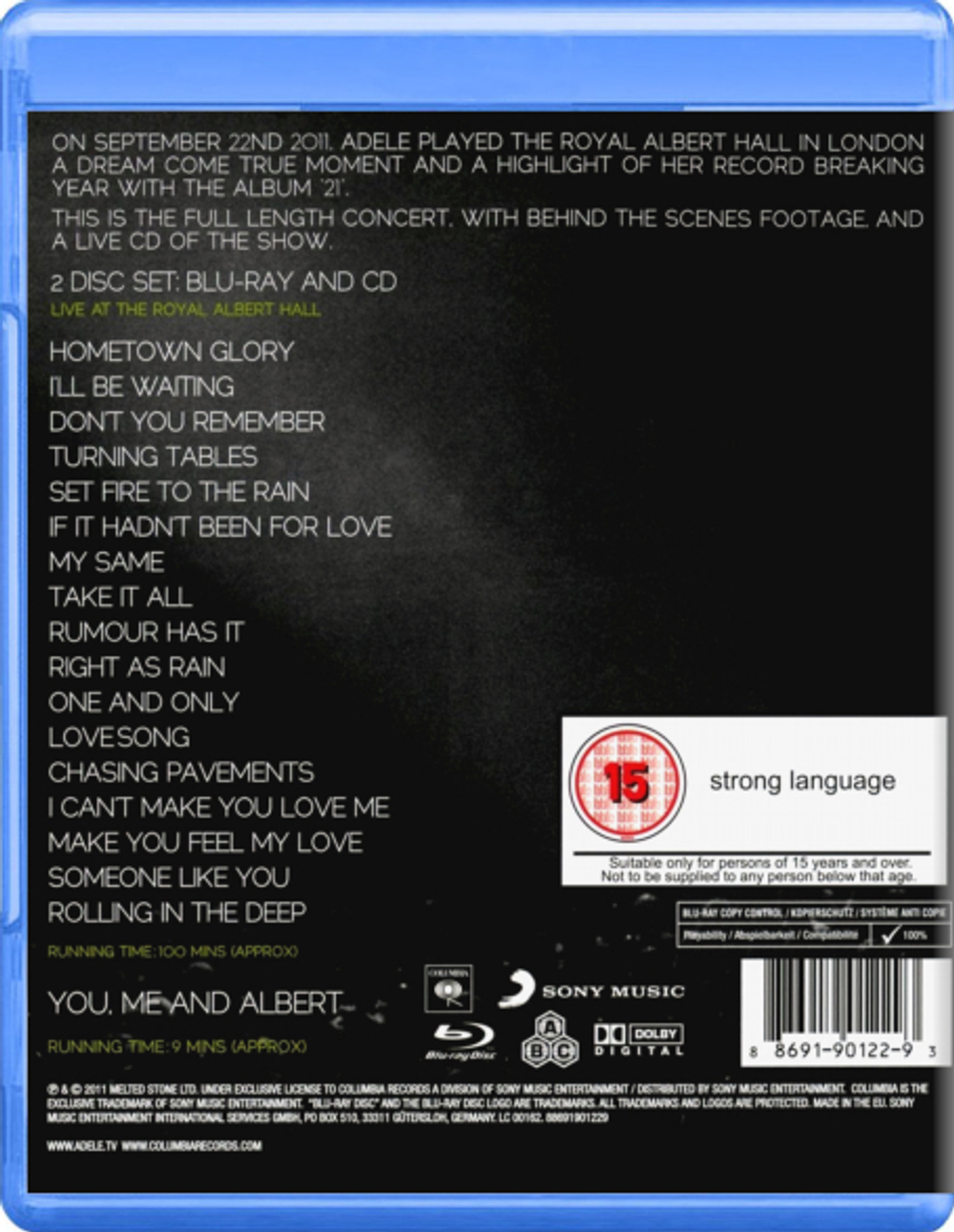 Adele / Live At The Royal Albert Hall (Blu-ray+CD)