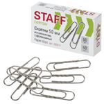 Скрепки канцелярские 50мм, 50шт, гофрированные, Staff, картон. упак.