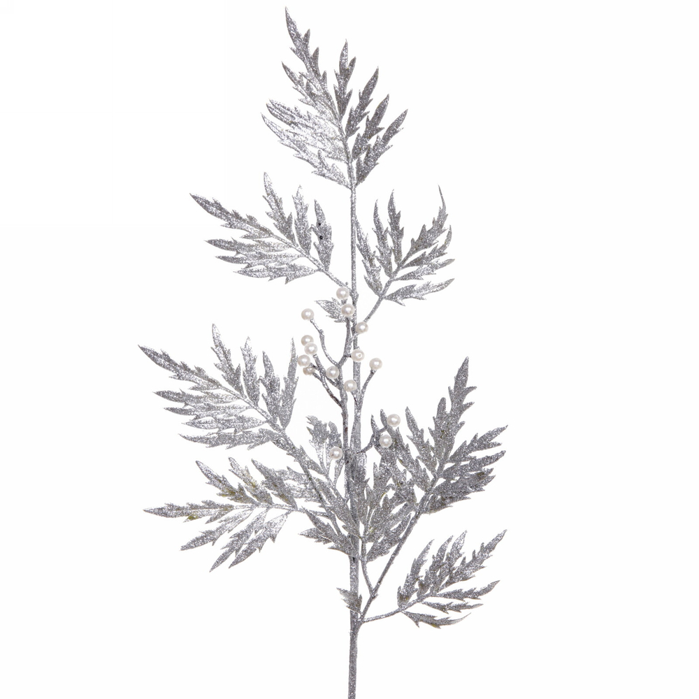 Ветка декоративная «Очарование» 80 см, Серебро