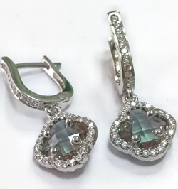 Ювелирные серьги из серебра 925 пробы