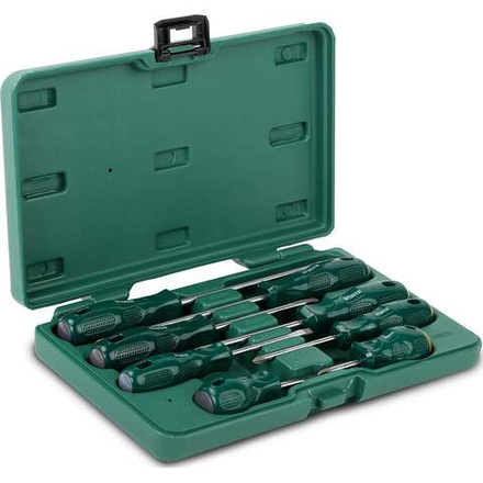 Комбинированный набор крестовых и плоских отверток 8шт серия А SATA 09306