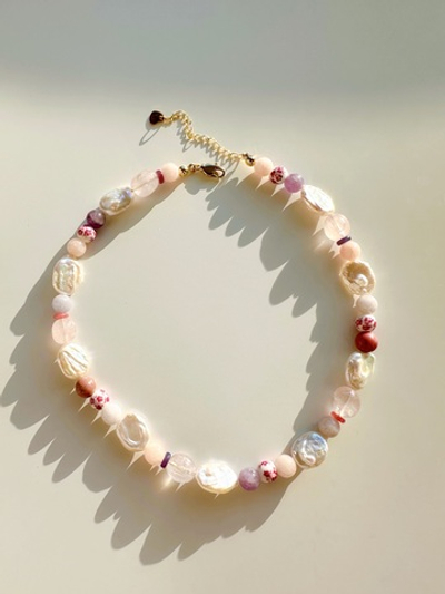 Ожерелье Майя из жемчуга и камней