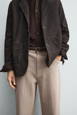 ZARA БРЮКИ RELAXED FIT, ЦВЕТ РОЗОВОГО ДЕРЕВА