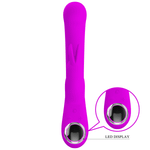 Фиолетовый вибратор-кролик 22см с LED-дисплеем Pretty Love Lamar Rabbit Vibrator & G-Spot Purple BW-500004-LED
