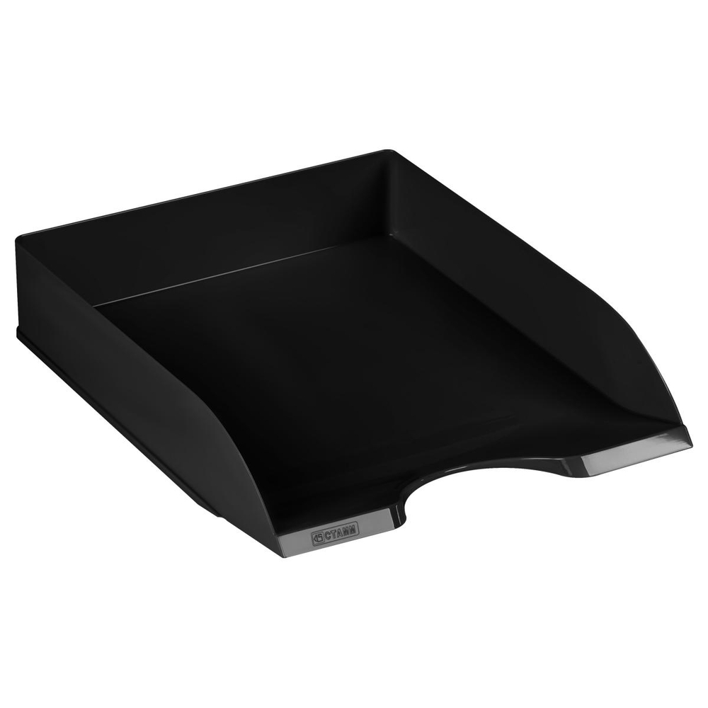 Лоток для бумаг горизонтальный черный "Дельта" (Стамм)