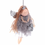 Украшение новогоднее подвесное «Девочка - Ангел» 16 см, серебро