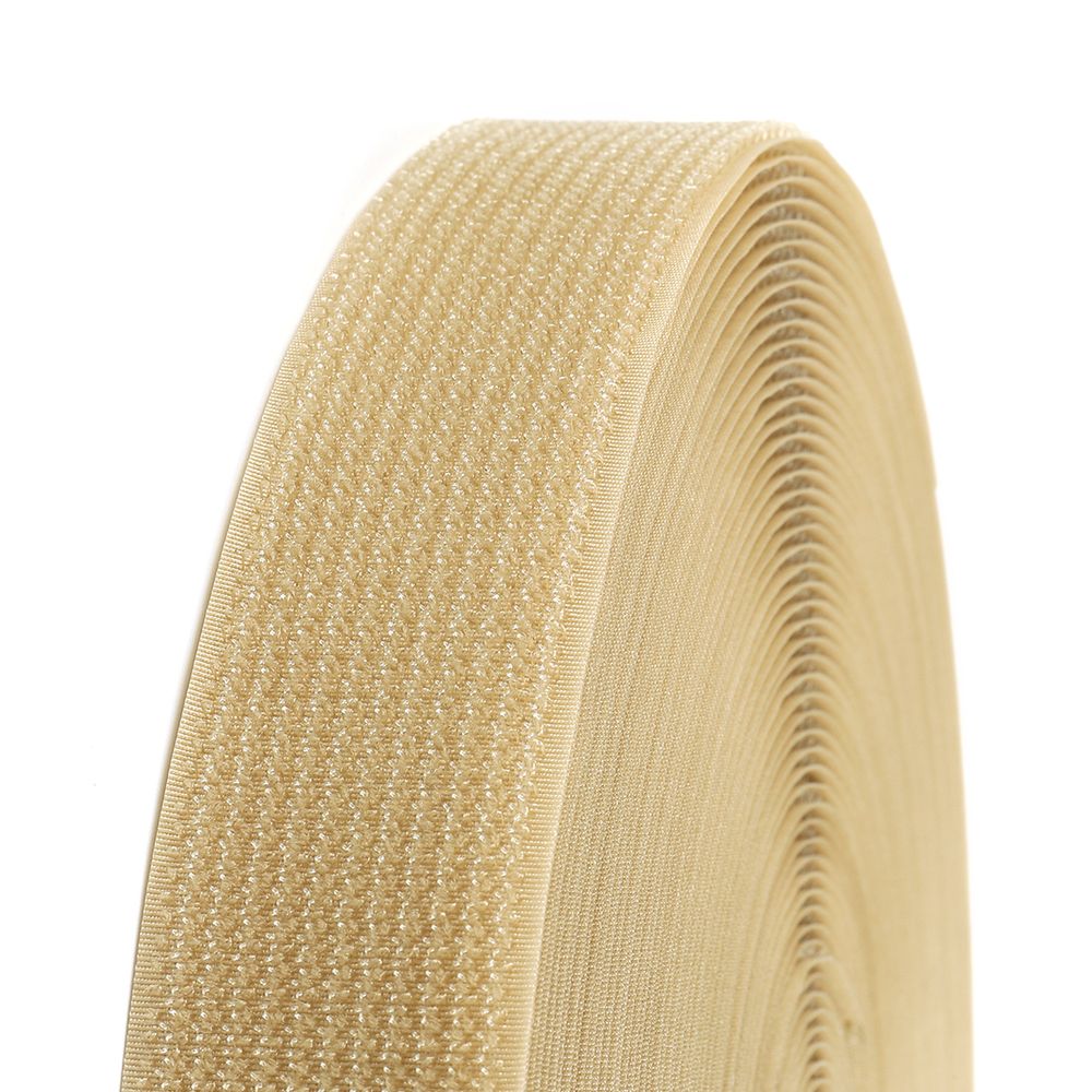 Велкро/липучка комплект, ш. 2,5 см, бежевый