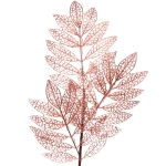Ветка декоративная «Зимние листья» 85 см, Розовое золото