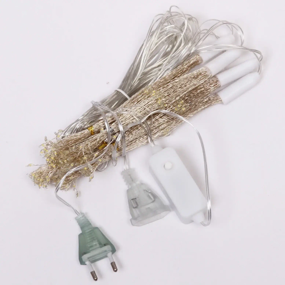 Гирлянда для дома БАХРОМА «Сфера» ш3м*в0,4/0,6м 500 ламп LED, 8 режимов, IP-40, Белый