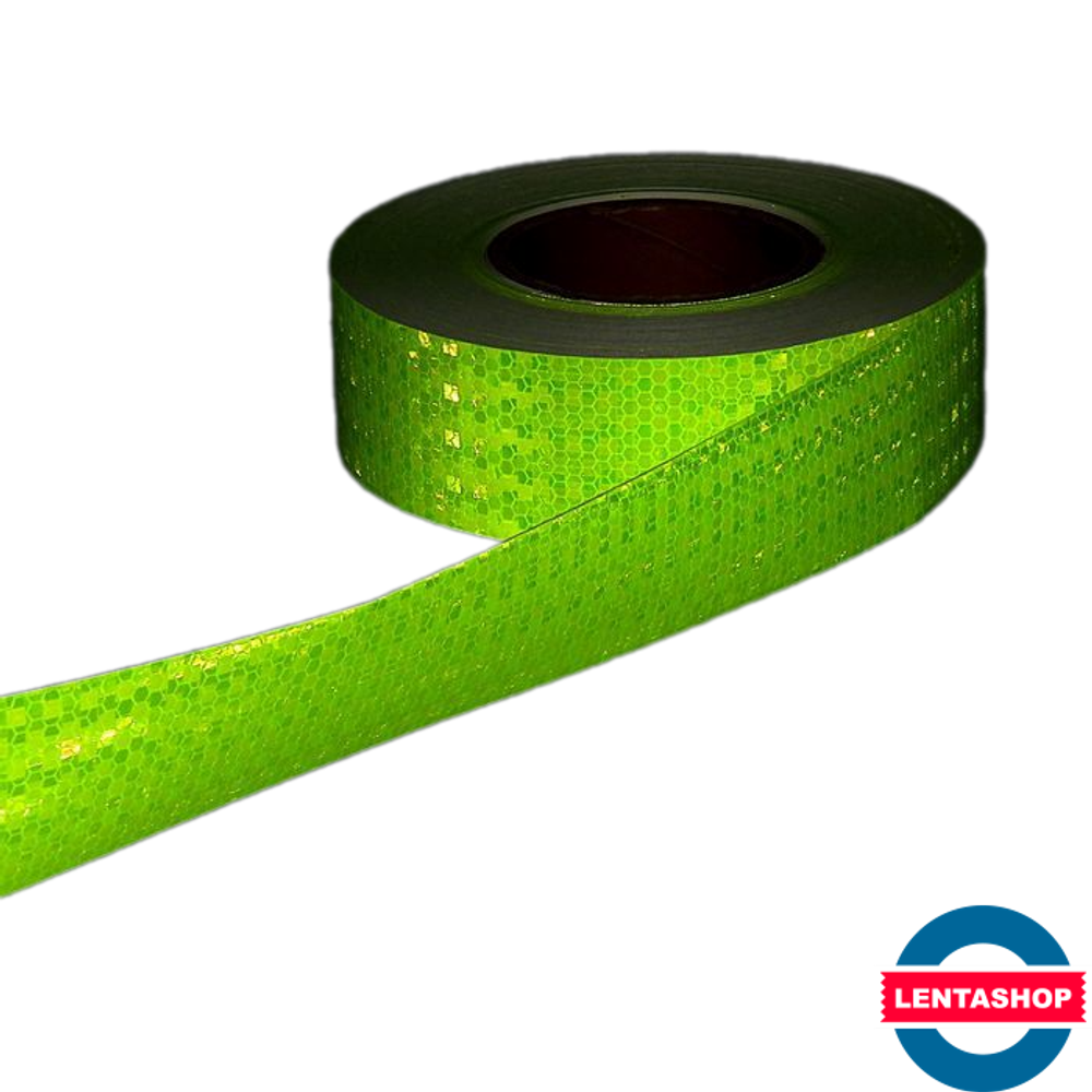 Зелёная светоотражающая лента 50 мм х 45 м