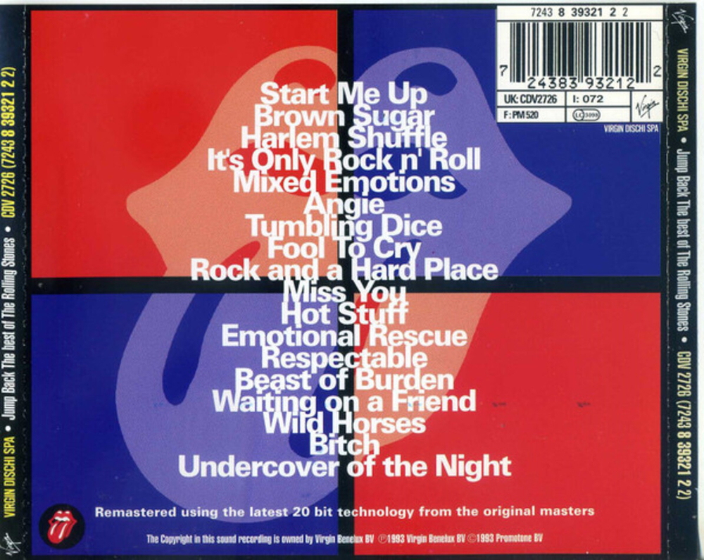 The Rolling Stones / Jump Back (The Best Of The Rolling Stones '71 - '93)(CD)