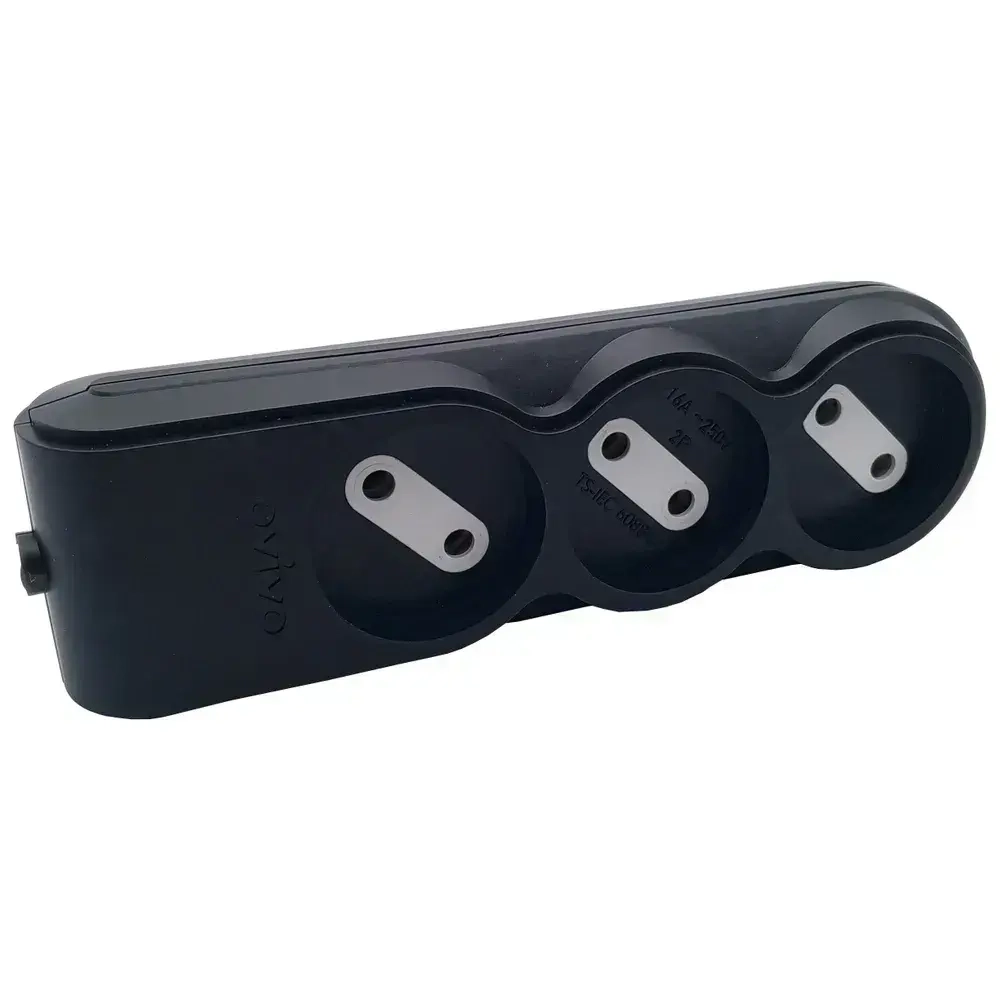 Колодка 3-местн. б/з черная