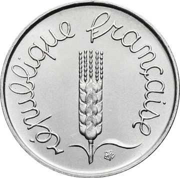 1 сантим 1961-2001 Франция