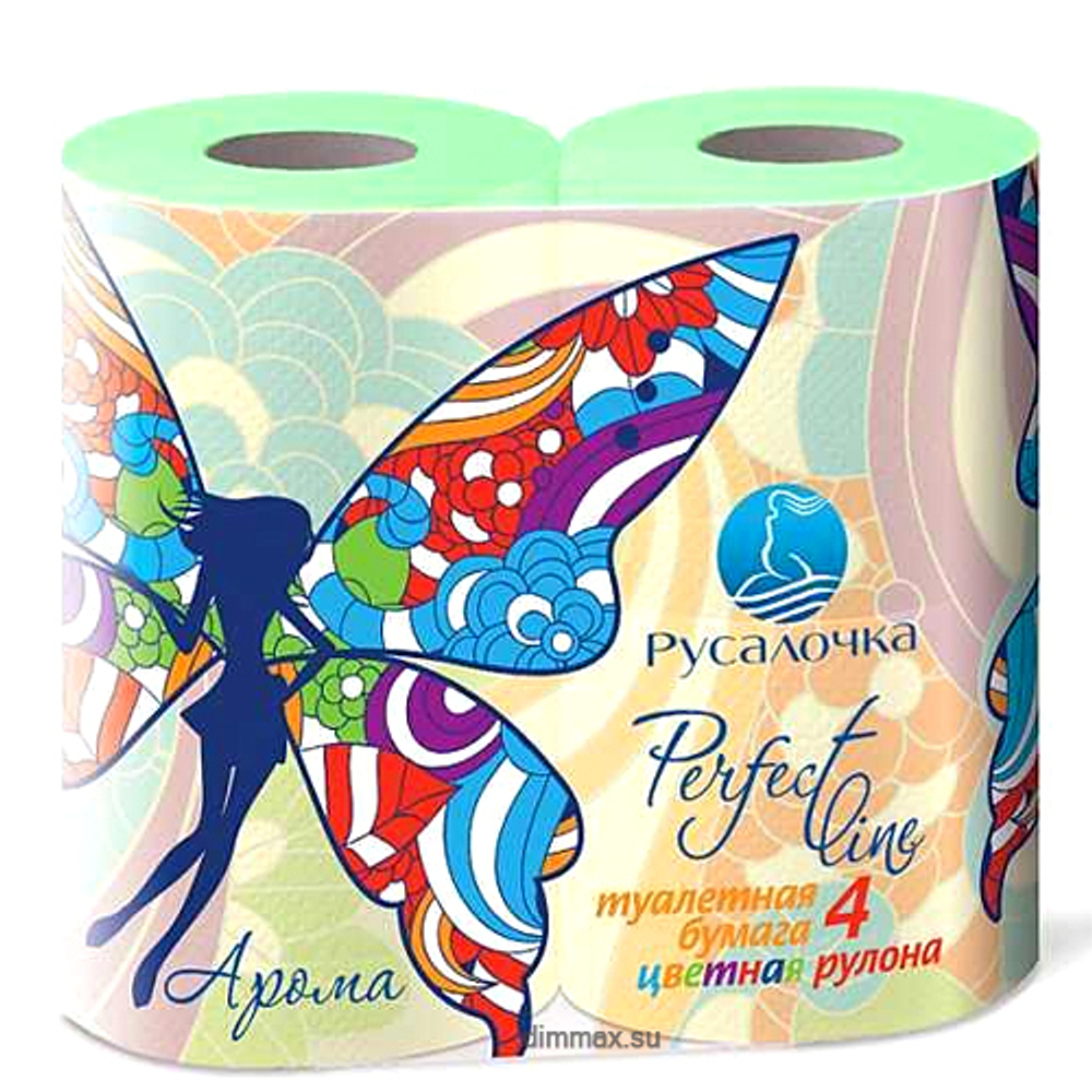 Туалетная бумага “Русалочка” Зеленая 4 шт.