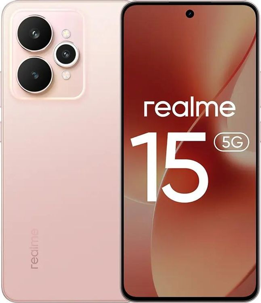 6.77" Смартфон REALME 15 8/256Gb,  RMX5106,  NFC,  AMOLED,  144Гц,  7000мAч,  розовый