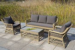 "Гранд Латте" стол журнальный из искусственного ротанга, цвет соломенный