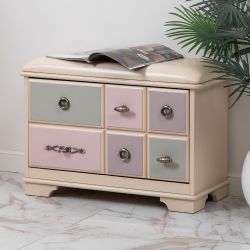 Банкетка Пандора 3 с обувницей Айвори Акварель