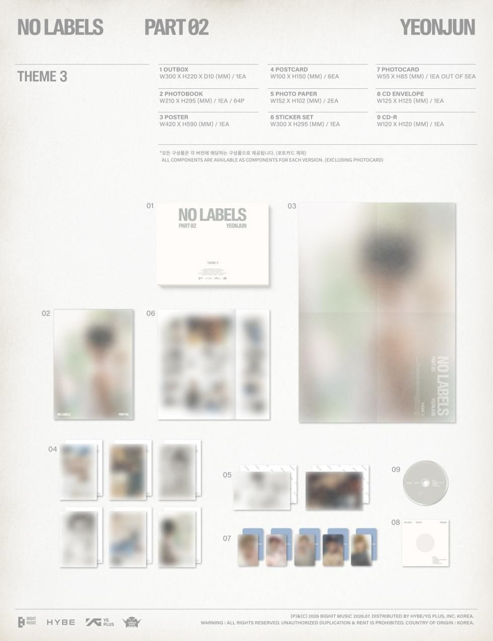 Альбом YEONJUN - NO LABELS : PART 02 2nd Mini Album RANDOM Version