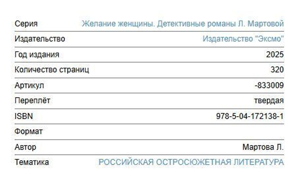Желание женщины. Детективные романы Л. Мартовой