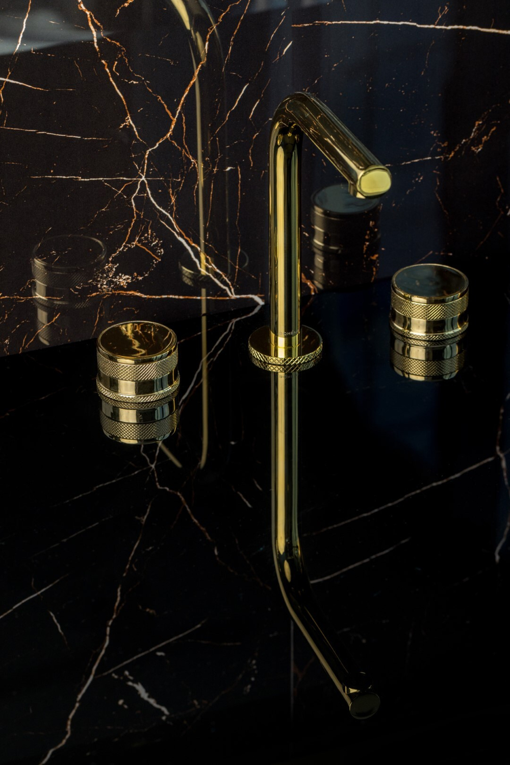 Boheme Смеситель на столешницу PRESTIGE на 3 отв. GOLD