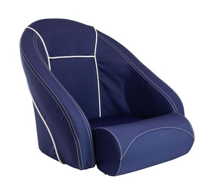 Кресло ROMEO мягкое, подставка, обивка ткань Markilux темно-синяя